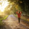 walking, fitness, girl, dawn, nature, fall, outdoors, pathway, recreation, trees, brown fitness, brown tree, brown sunset, brown walking, brown workout