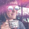 woman holding teacup