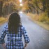 woman walking on street